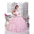 Hot sale free shipping fees appliqued pink ball gown custom-made pageant flower girl dresses CWFaf4546